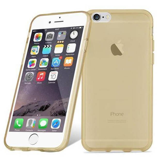 Cadorabo Hoesje geschikt voor Apple iPhone 6 / 6S in TRANSPARANT GOUD - Beschermhoes Cover gemaakt van TPU Silicone Case