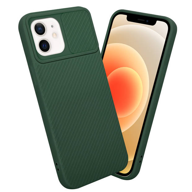 Cadorabo Hoesje geschikt voor Apple iPhone 12 in Bonbon Groen - Beschermhoes TPU-silicone Case Cover Camerabescherming