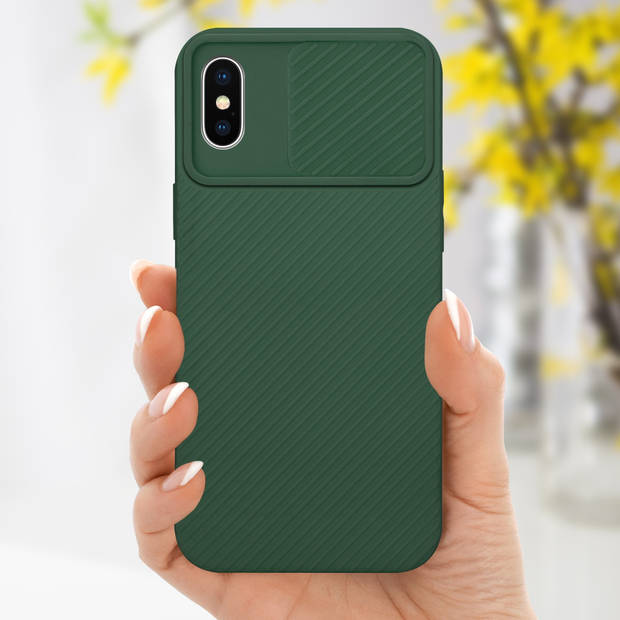 Cadorabo Hoesje geschikt voor Apple iPhone X / XS in Bonbon Groen - Beschermhoes TPU-silicone Case Cover