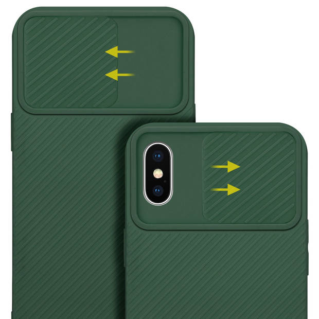 Cadorabo Hoesje geschikt voor Apple iPhone X / XS in Bonbon Groen - Beschermhoes TPU-silicone Case Cover