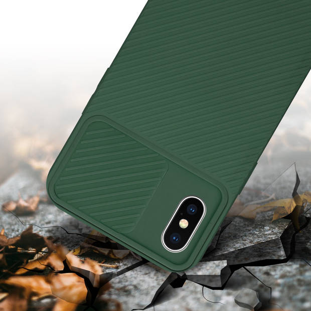 Cadorabo Hoesje geschikt voor Apple iPhone X / XS in Bonbon Groen - Beschermhoes TPU-silicone Case Cover