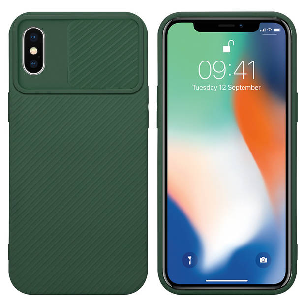 Cadorabo Hoesje geschikt voor Apple iPhone X / XS in Bonbon Groen - Beschermhoes TPU-silicone Case Cover