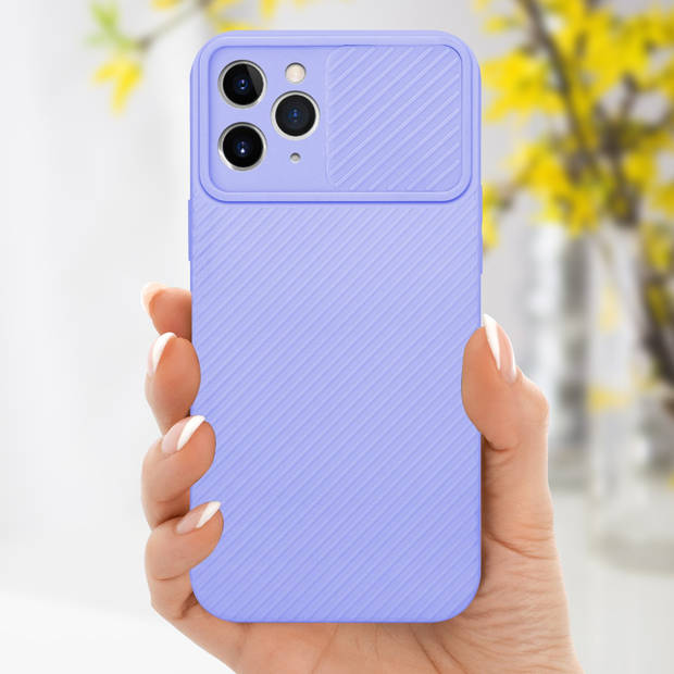 Cadorabo Hoesje geschikt voor Apple iPhone 11 PRO MAX in Bonbon Paars - Beschermhoes TPU-silicone Case Cover