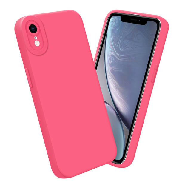 Cadorabo Hoesje geschikt voor Apple iPhone XR in FLUID ROOD - Beschermhoes TPU silicone Cover Case