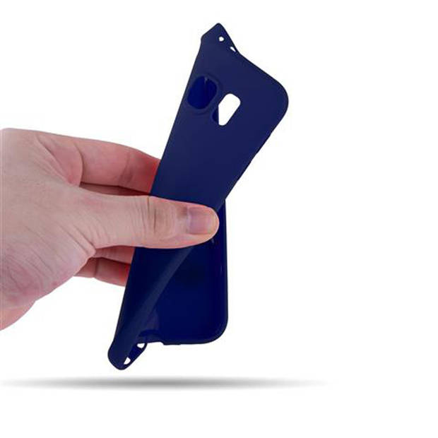 Cadorabo Hoesje geschikt voor Samsung Galaxy S6 in CANDY DONKER BLAUW - Beschermhoes TPU silicone Case Cover