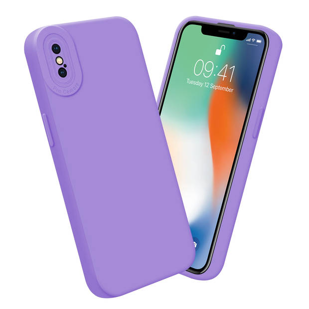 Cadorabo Hoesje geschikt voor Apple iPhone XS MAX in FLUID LICHT PAARS - Beschermhoes TPU silicone Cover Case