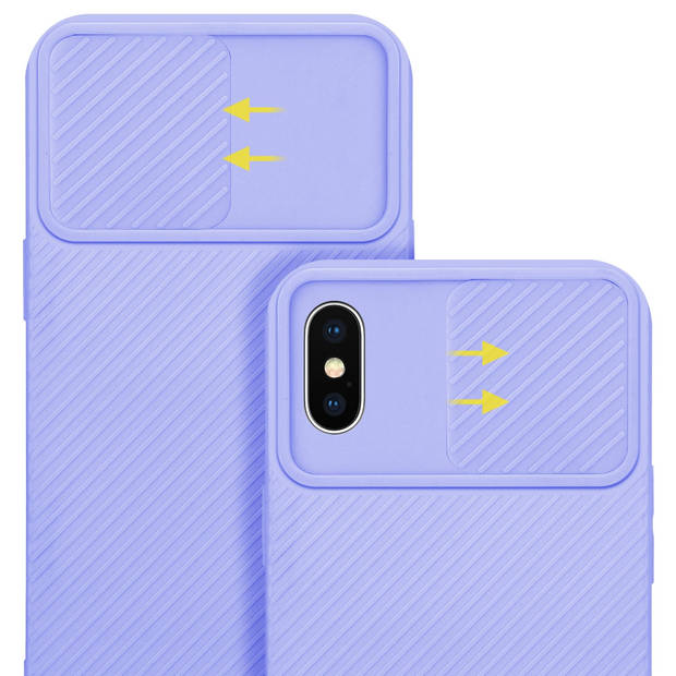 Cadorabo Hoesje geschikt voor Apple iPhone XS MAX in Bonbon Paars - Beschermhoes TPU-silicone Case Cover