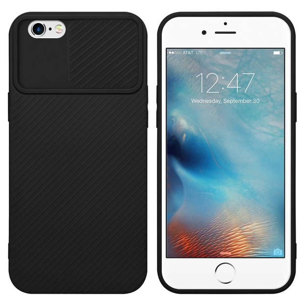 Cadorabo Hoesje geschikt voor Apple iPhone 6 / 6S in Bonbon Zwart - Beschermhoes TPU-silicone Case Cover