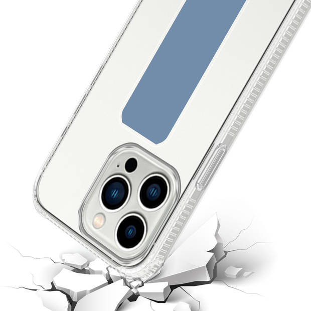 Cadorabo Hoesje geschikt voor Apple iPhone 12 / 12 PRO Cover in LICHTBLAUW - Beschermhoes TPU silicone Case met houder
