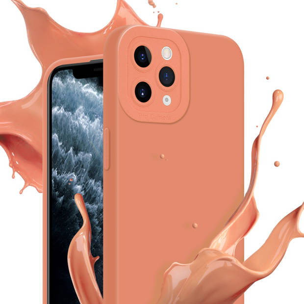 Cadorabo Hoesje geschikt voor Apple iPhone 11 PRO in FLUID LICHT ORANJE - Beschermhoes TPU silicone Cover Case