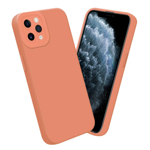 Cadorabo Hoesje geschikt voor Apple iPhone 11 PRO in FLUID LICHT ORANJE - Beschermhoes TPU silicone Cover Case