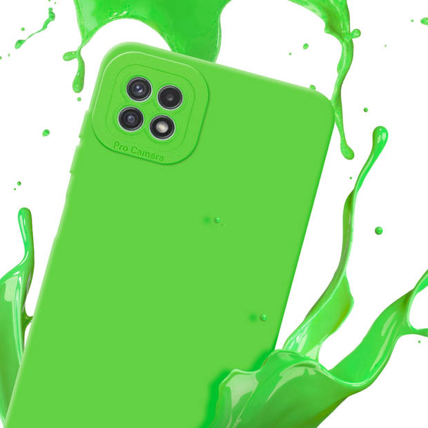 Cadorabo Hoesje geschikt voor Samsung Galaxy A22 5G in FLUID GROEN - Beschermhoes TPU silicone Cover Case