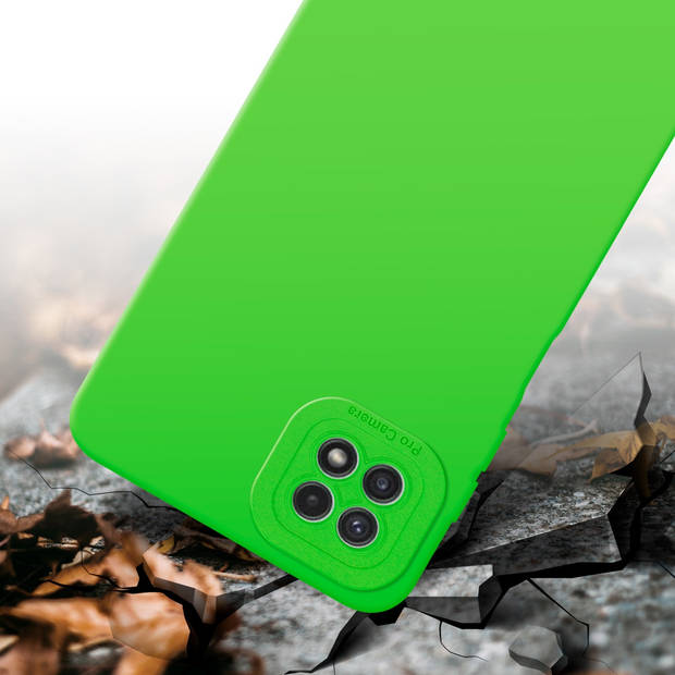 Cadorabo Hoesje geschikt voor Samsung Galaxy A22 5G in FLUID GROEN - Beschermhoes TPU silicone Cover Case