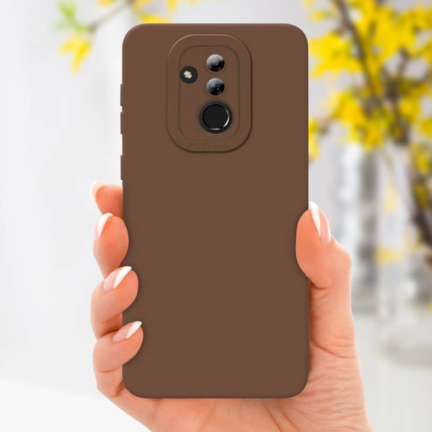 Cadorabo Hoesje geschikt voor Huawei MATE 20 LITE in FLUID BRUIN - Beschermhoes TPU silicone Cover Case