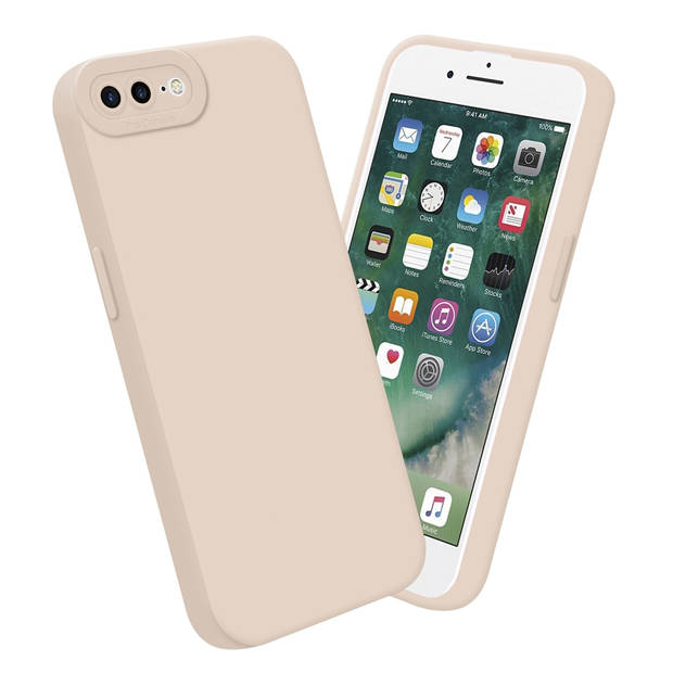 Cadorabo Hoesje geschikt voor Apple iPhone 7 PLUS / 7S PLUS / 8 PLUS in FLUID CREAM - Beschermhoes TPU silicone Cover