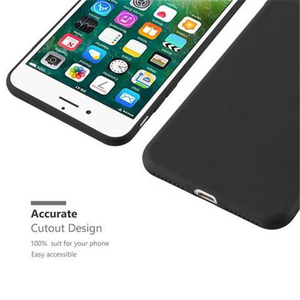 Cadorabo Hoesje geschikt voor Apple iPhone 7 PLUS / 7S PLUS / 8 PLUS in CANDY ZWART - Beschermhoes TPU silicone Case