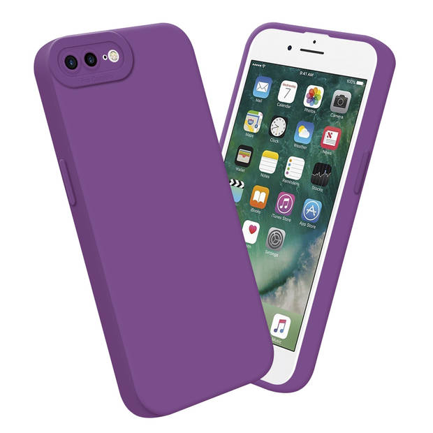 Cadorabo Hoesje geschikt voor Apple iPhone 7 PLUS / 7S PLUS / 8 PLUS in FLUID MAT PAARS - Beschermhoes TPU silicone