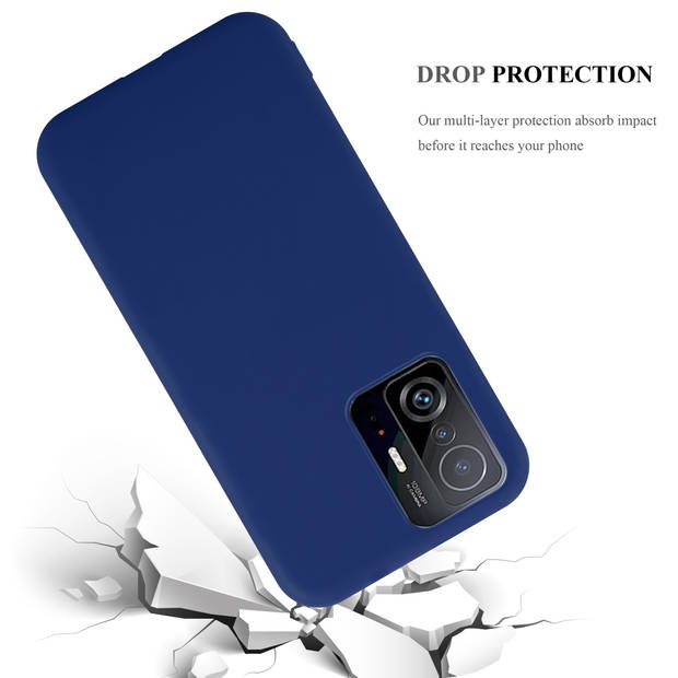 Cadorabo Hoesje geschikt voor Xiaomi 11T / 11T PRO in CANDY DONKER BLAUW - Beschermhoes TPU silicone Case Cover