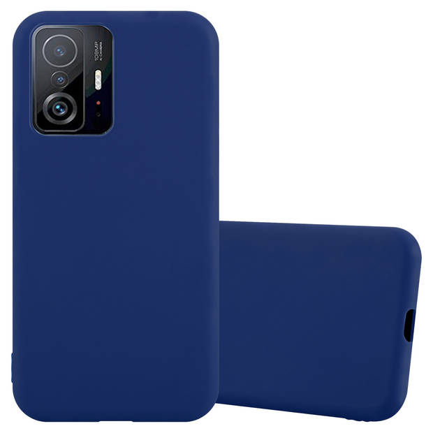 Cadorabo Hoesje geschikt voor Xiaomi 11T / 11T PRO in CANDY DONKER BLAUW - Beschermhoes TPU silicone Case Cover