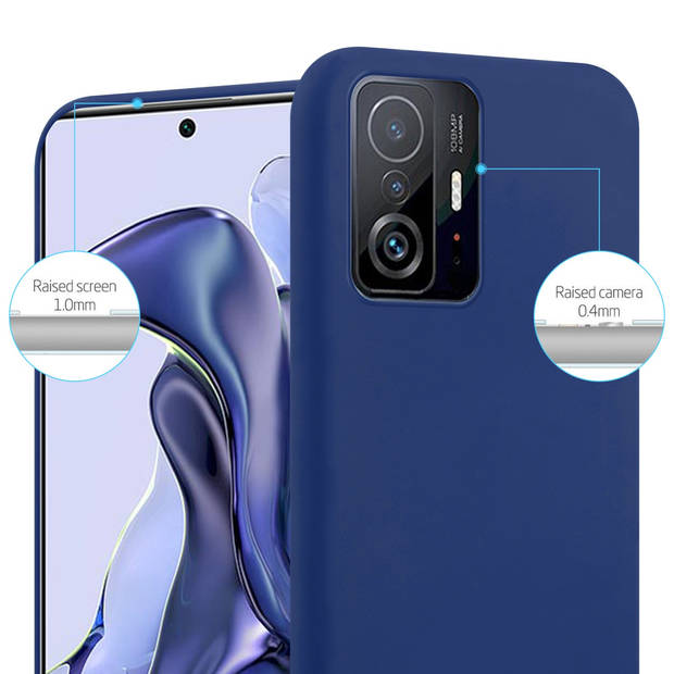 Cadorabo Hoesje geschikt voor Xiaomi 11T / 11T PRO in CANDY DONKER BLAUW - Beschermhoes TPU silicone Case Cover