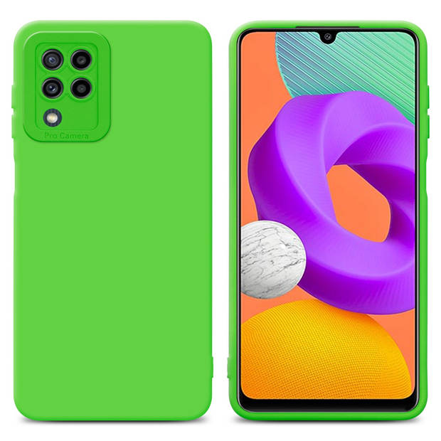 Cadorabo Hoesje geschikt voor Samsung Galaxy M22 / M32 4G in FLUID GROEN - Beschermhoes TPU silicone Cover Case