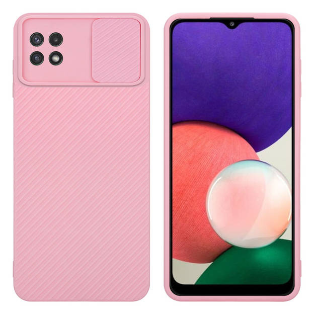 Cadorabo Hoesje geschikt voor Samsung Galaxy A22 5G in Bonbon Roze - Beschermhoes TPU-silicone Case Cover