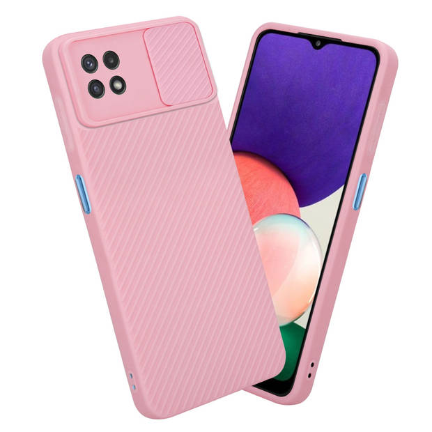 Cadorabo Hoesje geschikt voor Samsung Galaxy A22 5G in Bonbon Roze - Beschermhoes TPU-silicone Case Cover