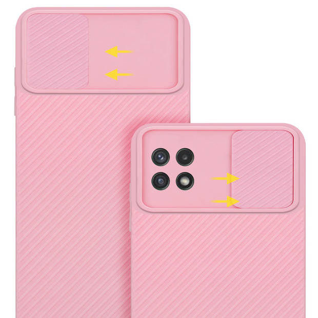 Cadorabo Hoesje geschikt voor Samsung Galaxy A22 5G in Bonbon Roze - Beschermhoes TPU-silicone Case Cover