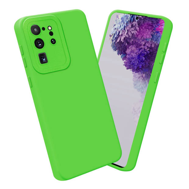 Cadorabo Hoesje geschikt voor Samsung Galaxy S20 ULTRA in FLUID GROEN - Beschermhoes TPU silicone Cover Case