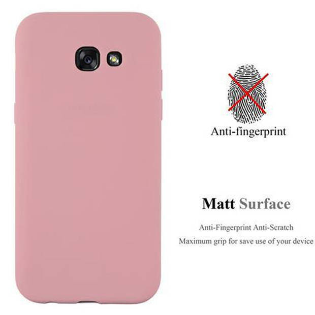 Cadorabo Hoesje geschikt voor Samsung Galaxy A3 2017 in CANDY ROZE - Beschermhoes TPU silicone Case Cover