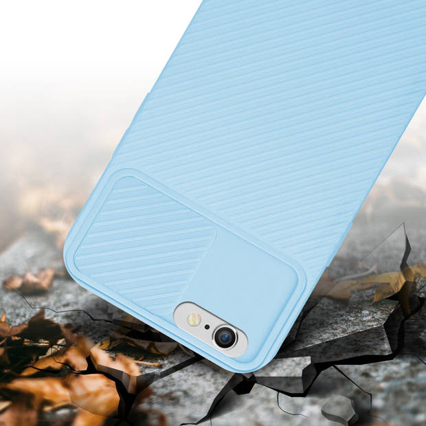 Cadorabo Hoesje geschikt voor Apple iPhone 6 PLUS / 6S PLUS in Bonbon Licht Blauw - Beschermhoes TPU-silicone Case Cover