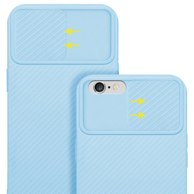 Cadorabo Hoesje geschikt voor Apple iPhone 6 PLUS / 6S PLUS in Bonbon Licht Blauw - Beschermhoes TPU-silicone Case Cover