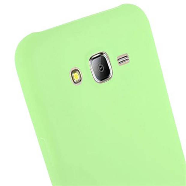 Cadorabo Hoesje geschikt voor Samsung Galaxy J7 2015 in CANDY PASTEL GROEN - Beschermhoes TPU silicone Case Cover