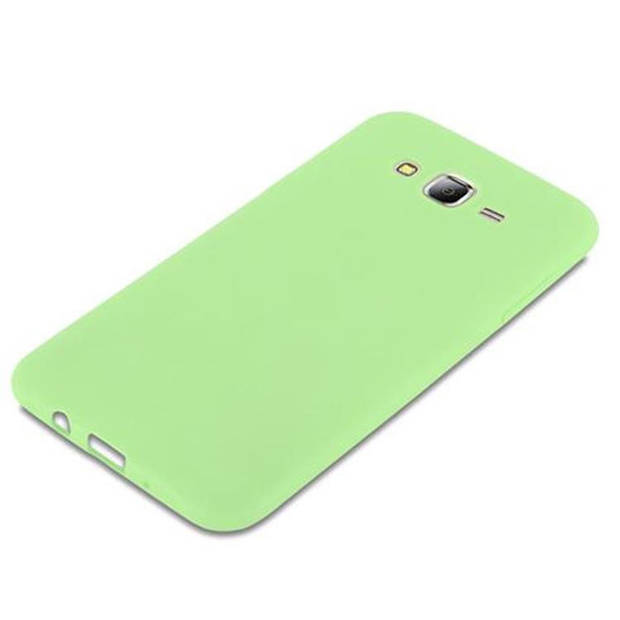 Cadorabo Hoesje geschikt voor Samsung Galaxy J7 2015 in CANDY PASTEL GROEN - Beschermhoes TPU silicone Case Cover