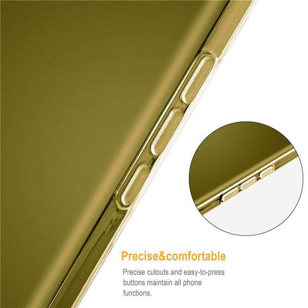 Cadorabo Hoesje geschikt voor Samsung Galaxy S8 in TRANSPARANT GOUD - Beschermhoes Cover gemaakt van TPU Silicone Case