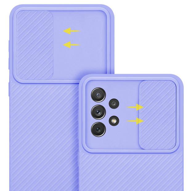 Cadorabo Hoesje geschikt voor Samsung Galaxy A72 4G / 5G in Bonbon Paars - Beschermhoes TPU-silicone Case Cover