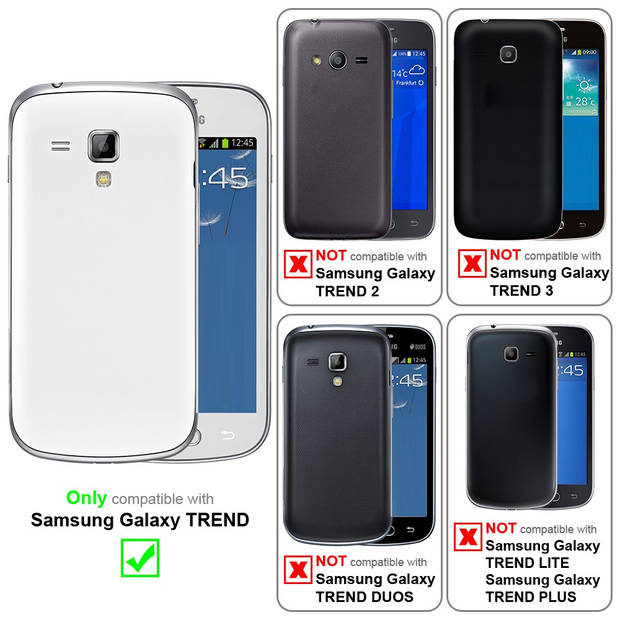 Cadorabo Hoesje geschikt voor Samsung Galaxy TREND in BLAUW - Beschermhoes TPU silicone Case Cover Brushed
