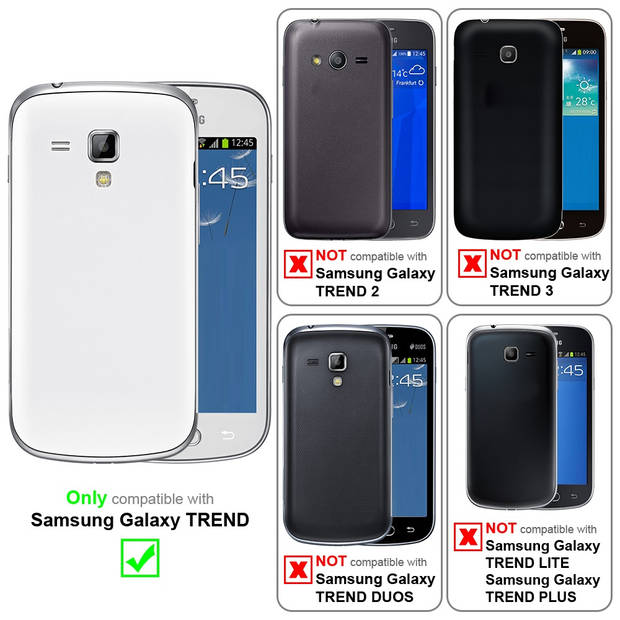 Cadorabo Hoesje geschikt voor Samsung Galaxy TREND in TURKOOIS - Beschermhoes TPU silicone Case Cover Brushed