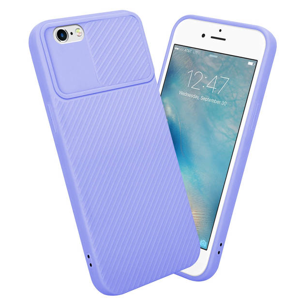 Cadorabo Hoesje geschikt voor Apple iPhone 6 / 6S in Bonbon Paars - Beschermhoes TPU-silicone Case Cover