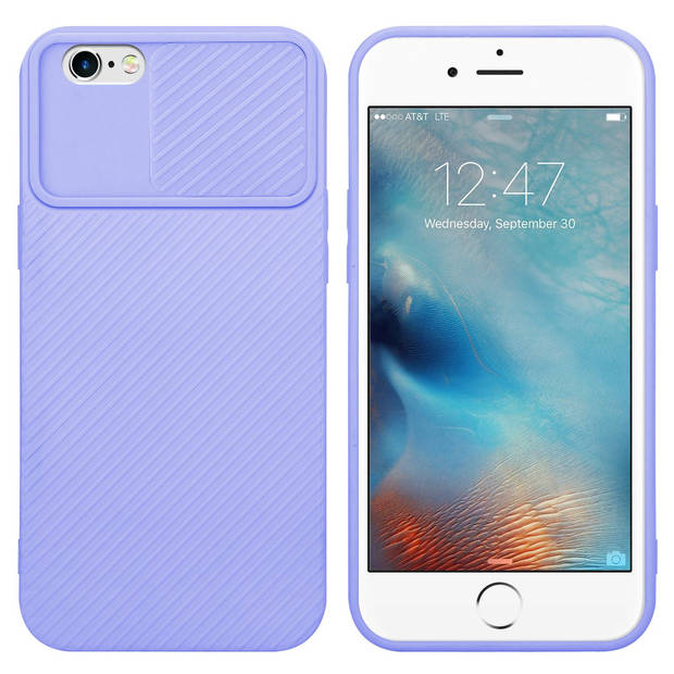 Cadorabo Hoesje geschikt voor Apple iPhone 6 / 6S in Bonbon Paars - Beschermhoes TPU-silicone Case Cover