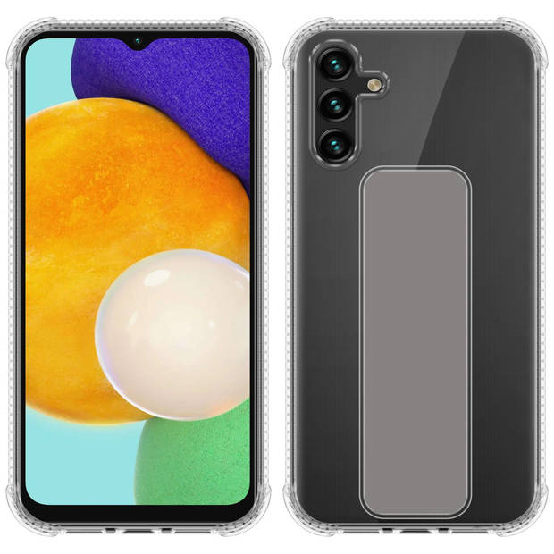 Cadorabo Hoesje geschikt voor Samsung Galaxy A13 5G Cover in GRIJS - Beschermhoes TPU silicone Case met houder