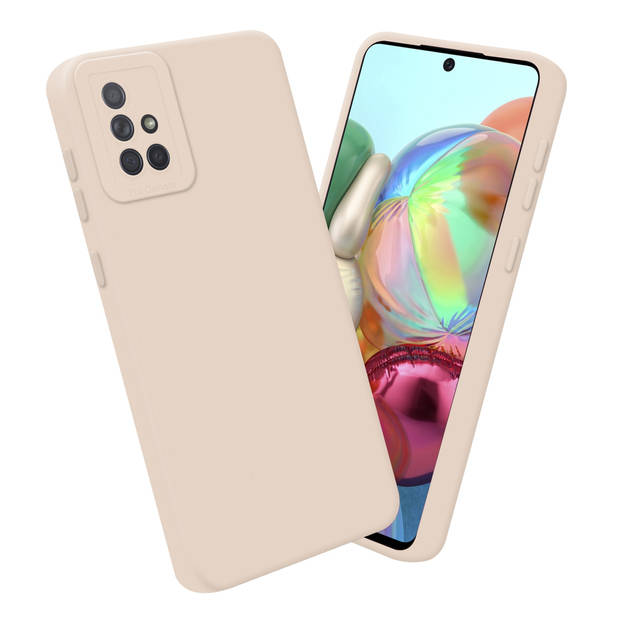 Cadorabo Hoesje geschikt voor Samsung Galaxy A71 4G in FLUID CREAM - Beschermhoes TPU silicone Cover Case