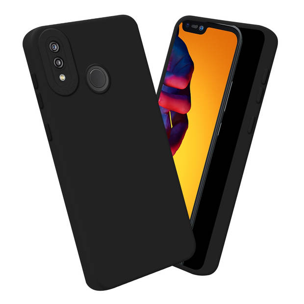 Cadorabo Hoesje geschikt voor Huawei P20 LITE 2018 / NOVA 3E in FLUID ZWART - Beschermhoes TPU silicone Cover Case