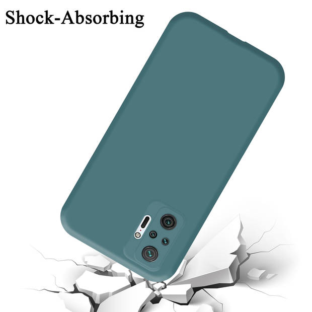 Cadorabo Hoesje geschikt voor Xiaomi RedMi NOTE 10 PRO Case in LIQUID GROEN - Beschermhoes TPU silicone Cover