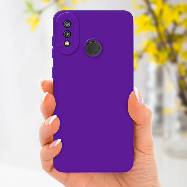 Cadorabo Hoesje geschikt voor Huawei P20 LITE 2018 / NOVA 3E in FLUID DONKER PAARS - Beschermhoes TPU silicone Cover