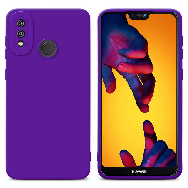 Cadorabo Hoesje geschikt voor Huawei P20 LITE 2018 / NOVA 3E in FLUID DONKER PAARS - Beschermhoes TPU silicone Cover