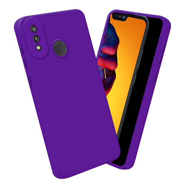 Cadorabo Hoesje geschikt voor Huawei P20 LITE 2018 / NOVA 3E in FLUID DONKER PAARS - Beschermhoes TPU silicone Cover