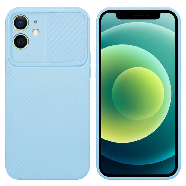 Cadorabo Hoesje geschikt voor Apple iPhone 12 MINI in Bonbon Licht Blauw - Beschermhoes TPU-silicone Case Cover