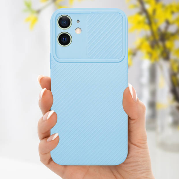 Cadorabo Hoesje geschikt voor Apple iPhone 12 MINI in Bonbon Licht Blauw - Beschermhoes TPU-silicone Case Cover