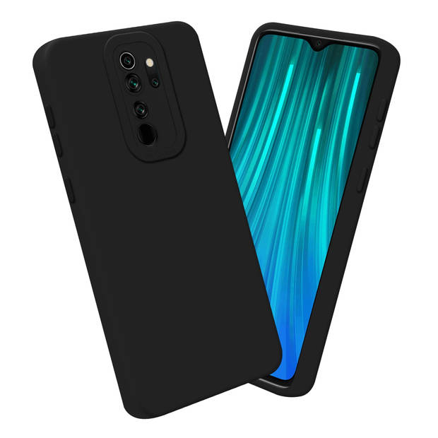 Cadorabo Hoesje geschikt voor Xiaomi RedMi NOTE 8 PRO in FLUID ZWART - Beschermhoes TPU silicone Cover Case